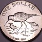 Rare Gem Unc New Zealand 1985 Dollar~60,000 Minted~Black Stilt~Excellent~Free Sh