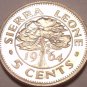 Rare Proof Sierra Leone 1964 5 Cents~10,000 Minted~Awesome Tree~Free Shipping
