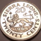 Large Rare Proof Sierra Leone 1964 20 Cents~10,000 Minted~Walking Lion~Free Ship Large Rare Proof Sierra Leone 1964 20 Cents~10,000 Minted~Walking Lion~Free Ship