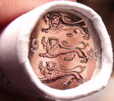 Gem Unc Original Roll (50 Coins) Estonia 1999 20 Senti Coins~3 Lions~Free Ship