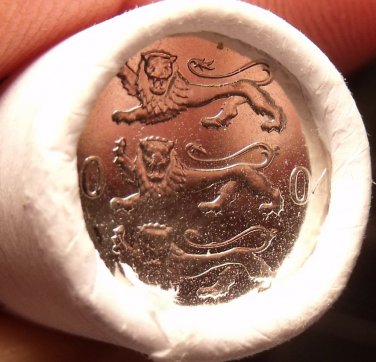 Gem Unc Original Roll (50 Coins) Estonia 2004 20 Senti Coins~3 Lions~Free Ship