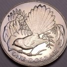 Rare Gem Unc New Zealand 1980 Dollar~115,000 Minted~Fantail Bird~Excellent~Fr/Sh Rare Gem Unc New Zealand 1980 Dollar~115,000 Minted~Fantail Bird~Excellent~Fr/Sh