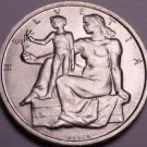 Rare Gem Bu Silver Switzerland 1948-B 5 Francs~TheLord Will Provide~Free Ship Rare Gem Bu Silver Switzerland 1948-B 5 Francs~TheLord Will Provide~Free Ship