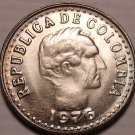 Gem Unc Colombia 1976 10 Centavos~Head Of Santander~Free Shipping