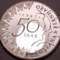 Rare Cameo Silver Proof Netherlands 1987 50 Gulden~52,872 Minted~Wedding~Fr/Ship