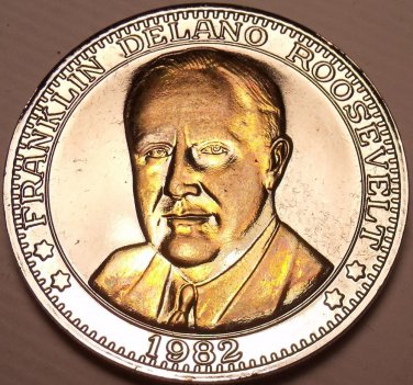 Historic Mint Double Eagle Franklin Roosevelt Commemorative Medallion~Free Ship