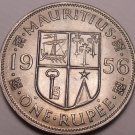 Large Gem Unc Mauritius 1956 Rupee~Fantastic~1st Year Ever~Free Shipping