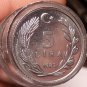 Gem Unc Roll (40 Coins) Turkey 1987 5 Lira Coins~Moon And Star~Free Shipping