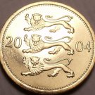 Gem Unc Estonia 2004 50 Senti~3 Leopards Stacked On Each Other~Free Shipping