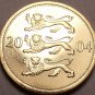 Gem Unc Estonia 2004 50 Senti~3 Leopards Stacked On Each Other~Free Shipping