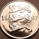 Gem Unc Estonia 1997 20 Senti~3 Czech Lions Stacked On Each Other~Free Shipping