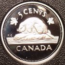 Rare Cameo Silver Proof Canada 2002 5 Cents~21,573 Minted~50th Anniv~Free Ship