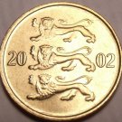 Gem Unc Estonia 2002 10 Senti~3 Leopards Stacked On Each Other~Free Shipping