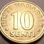 Gem Unc Estonia 2002 10 Senti~3 Leopards Stacked On Each Other~Free Shipping