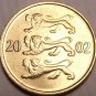 Gem Unc Estonia 2002 10 Senti~3 Leopards Stacked On Each Other~Free Shipping