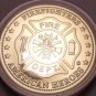 Huge Proof 24k Gold Plated Firefighters Creed Medallion~Pride, Service~Free Ship