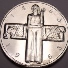 Rare Gem Unc Silver Switzerland 1963 5 Francs~Red Cross Centennial~Nurse~Fr/Ship