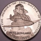 Gem Unc Marshall Islands 1990M 5 Dollars~The Heroes Of The Battle Of Britain~F/S Gem Unc Marshall Islands 1990M 5 Dollars~The Heroes Of The Battle Of Britain~F/S