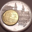 Massive 50mm Silver And Gold Plated Kentucky Derby State Quarter~Awesome~Fr/Ship Massive 50mm Silver And Gold Plated Kentucky Derby State Quarter~Awesome~Fr/Ship