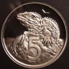 Rare Cameo Proof New Zealand 1985 5 Cents~12,000 Minted~Tuatara~Free Shipping Rare Cameo Proof New Zealand 1985 5 Cents~12,000 Minted~Tuatara~Free Shipping