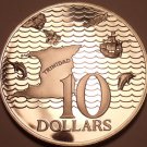Rare Silver Proof Trinidad & Tobago 1973 $10.00~Only 24,000 Minted~Free Shipping