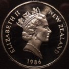 Rare Cameo Proof New Zealand 1986 50 Cents~10,000 Minted~H.M.S. Endeavour~Fr/Shi Rare Cameo Proof New Zealand 1986 50 Cents~10,000 Minted~H.M.S. Endeavour~Fr/Shi