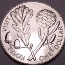 Gem Unc New Zealand 1981 Dollar~Royal Visit~English Oak With Acorns~Free Ship Gem Unc New Zealand 1981 Dollar~Royal Visit~English Oak With Acorns~Free Ship