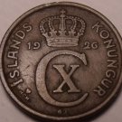 Scarce Iceland 1926 HCN-GJ 2 Aurar~1st Year Ever Minted~Nice~Free Shipping*