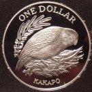 Rare Cameo Proof New Zealand 1986 Dollar~20,500 Minted~Kakapo Bird~Free Shipping