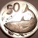 Large Cameo Proof Cook Islands 1972 50 Cents~Bonito Fish~1st Year Ever~Free Ship