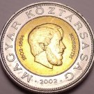 Gem Unc Hungary Bi-Metal 2002 100 Forint~Lajos Kossuth~Only 997k Minted~Fr/Ship