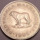 Gem Unc Macedonia 1993 1 Denar~Sheep Dog~1st Year For Coinage~Free Shipping
