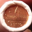 Gem Unc Original Roll (50) Greece 2003 1 Euro Cents~Ancient Athenian Trireme~F/S Gem Unc Original Roll (50) Greece 2003 1 Euro Cents~Ancient Athenian Trireme~F/S