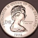 Gem Unc New Zealand 1978 Dollar~Opening Of Parliament Building~Coronation~Fr/Shi