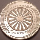 Cameo Proof Germany 1985-G 5 Mark~150th Anniversary German Railroad~Free Shippng Cameo Proof Germany 1985-G 5 Mark~150th Anniversary German Railroad~Free Shippng