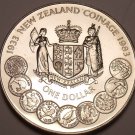 Gem Unc New Zealand 1983 Dollar~50 Years Of Coinage~Only 65,000 Minted~Fr/Ship