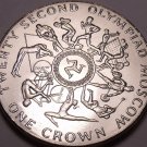 Gem Unc Isle Of Man 1980 Crown~The Moscow Summer Oylmpics~Triskeles~Free Ship