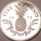 Rare Proof Bahamas 1972 5 Cents~35,000 Minted~Pineapple~Free Shipping Rare Proof Bahamas 1972 5 Cents~35,000 Minted~Pineapple~Free Shipping