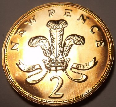 Scarce Proof Great Britain 1973 2 Pence~100,000 Minted~Welsh Plume~Free Shipping