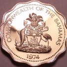 Proof Bahamas 1974 10 Cents~Bone Fish~1st Year Ever This Type~Free Shipping