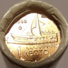 Gem Unc Original Roll (50) Greece 2002 1 Euro Cents~We Have Greece Rolls~Free Sh Gem Unc Original Roll (50) Greece 2002 1 Euro Cents~We Have Greece Rolls~Free Sh