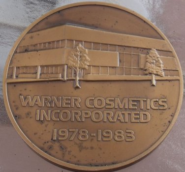 Rare Huge 76mm Solid Bronze Warner Cosmetics Medallion~George Friedman~Fr/Ship