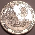 Gem Unc Isle Of Man 1989 Crown~Mutiny On The Bounty~Captain Bligh & Crew~Fr/Ship