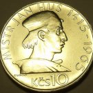 Rare Unc Silver Czechoslovakia 1965 10 Korun~550th anniv~Death Of Jan Hus~Fr/Sh