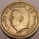 Unc Monaco 1945-A Franc~Last Year Ever Minted~Free Shipping Unc Monaco 1945-A Franc~Last Year Ever Minted~Free Shipping