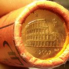 Gem Unc Original Roll (50) Italy 2007 5 Euro Cents~The Roman Colosseum~Free Ship