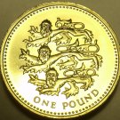 Gem Cameo Proof Great Britain 1997 Pound~Plantagenet Lions~Edge Lettering~Fr/Shi