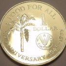 Unc Trinidad & Tobago 1995 Dollar~50th Anniversary Of The F.A.O.~Awesome~Fr/Ship