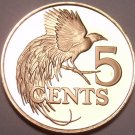 Rare Proof Trinidad & Tobago 1974 5 Cents~Bird Of Paradise~Only 14,000 Minted~FS