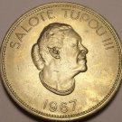 Rare Gem Unc Tonga 1967 Panga~Taufa'ahau Tupou IV~Only 78,000 Minted~Free Ship Rare Gem Unc Tonga 1967 Panga~Taufa'ahau Tupou IV~Only 78,000 Minted~Free Ship